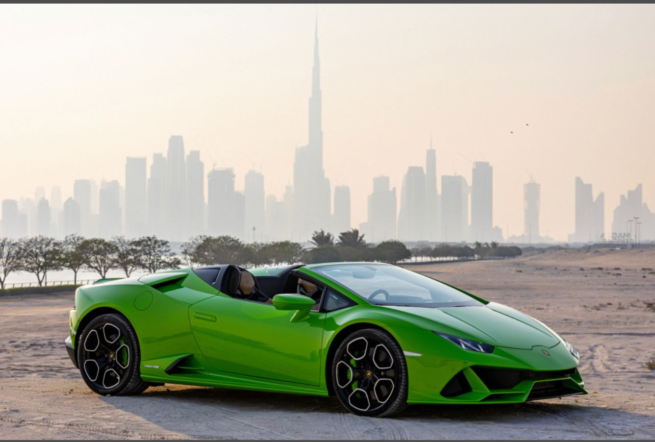 Rent Lamborghini Huracan Evo Spyder Rental in Dubai