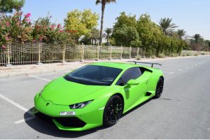Lamborghini Huracan Green 2019 for rent Dubai