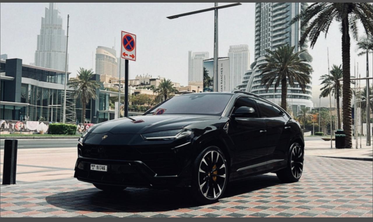 RENT Lamborghini Urus Pearl Capsule Black 2021 IN DUBAI Number
